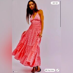 Free people NWOT XS Pintuck Paradise Maxi Dress